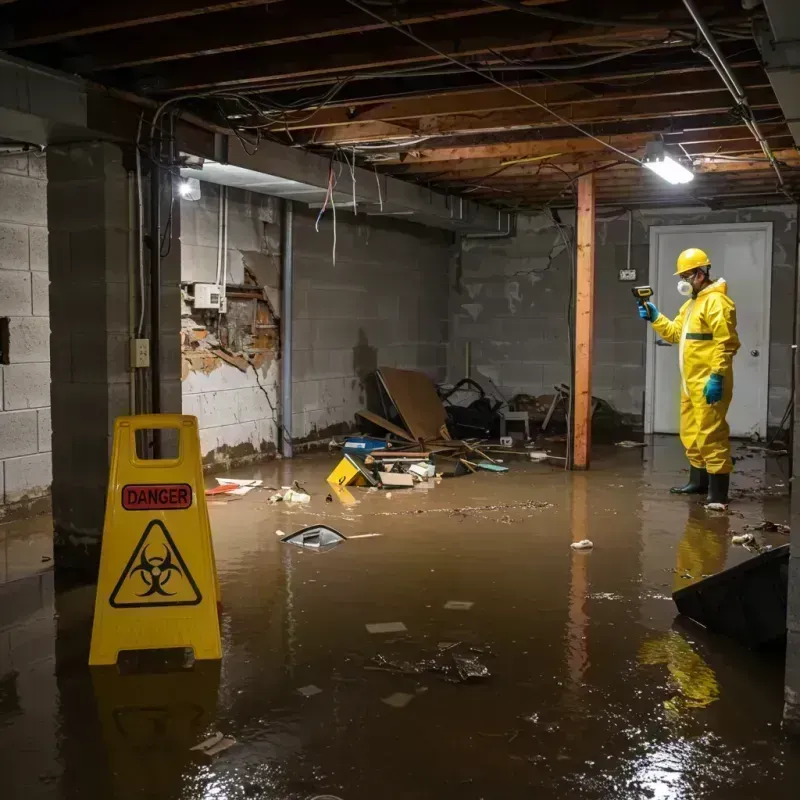 Flooded Basement Electrical Hazard in Banks County, GA Property